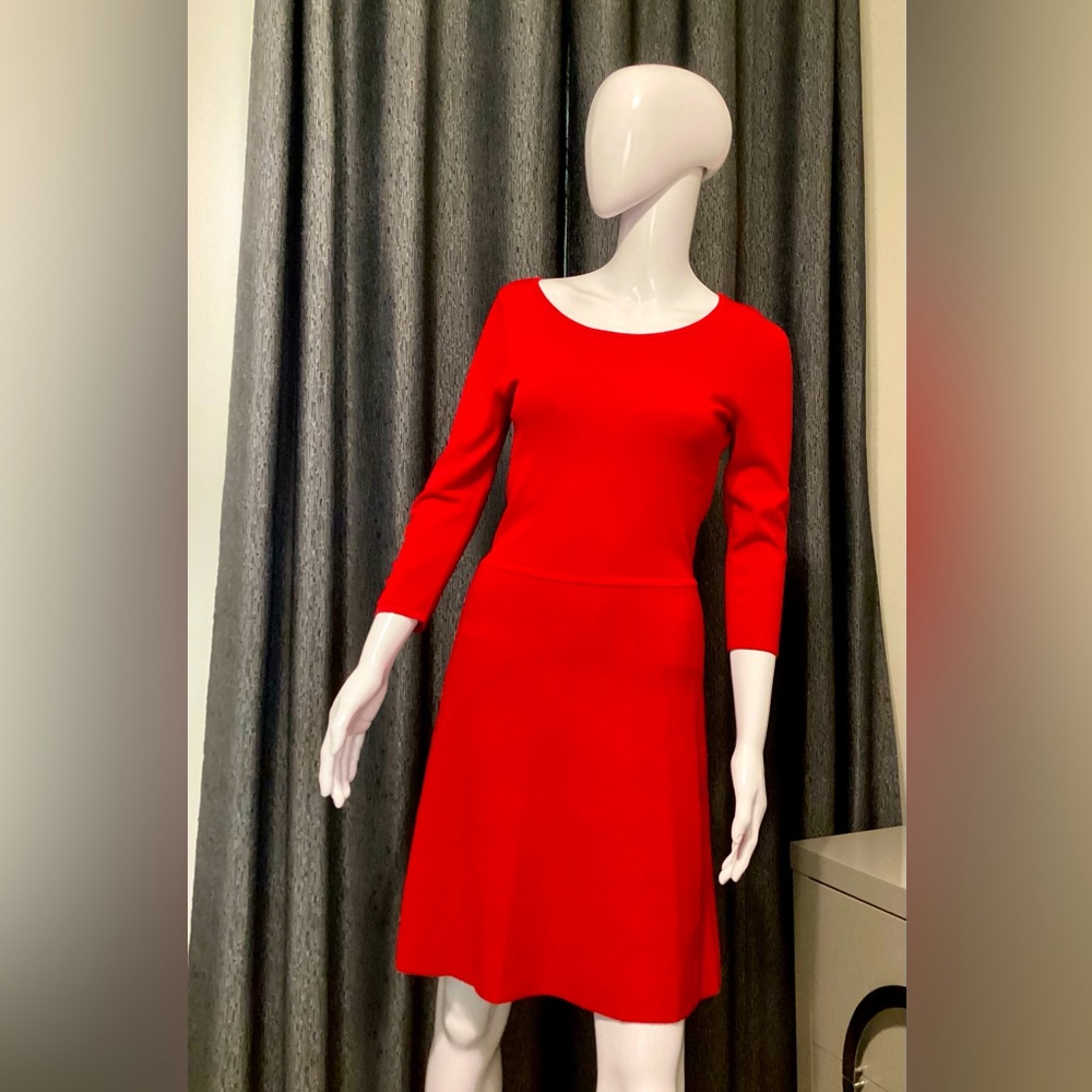 Red knit high end Sweater dress